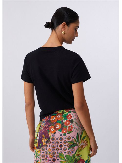 t-shirt woman black LIU JO | WA6237JS923/P9372